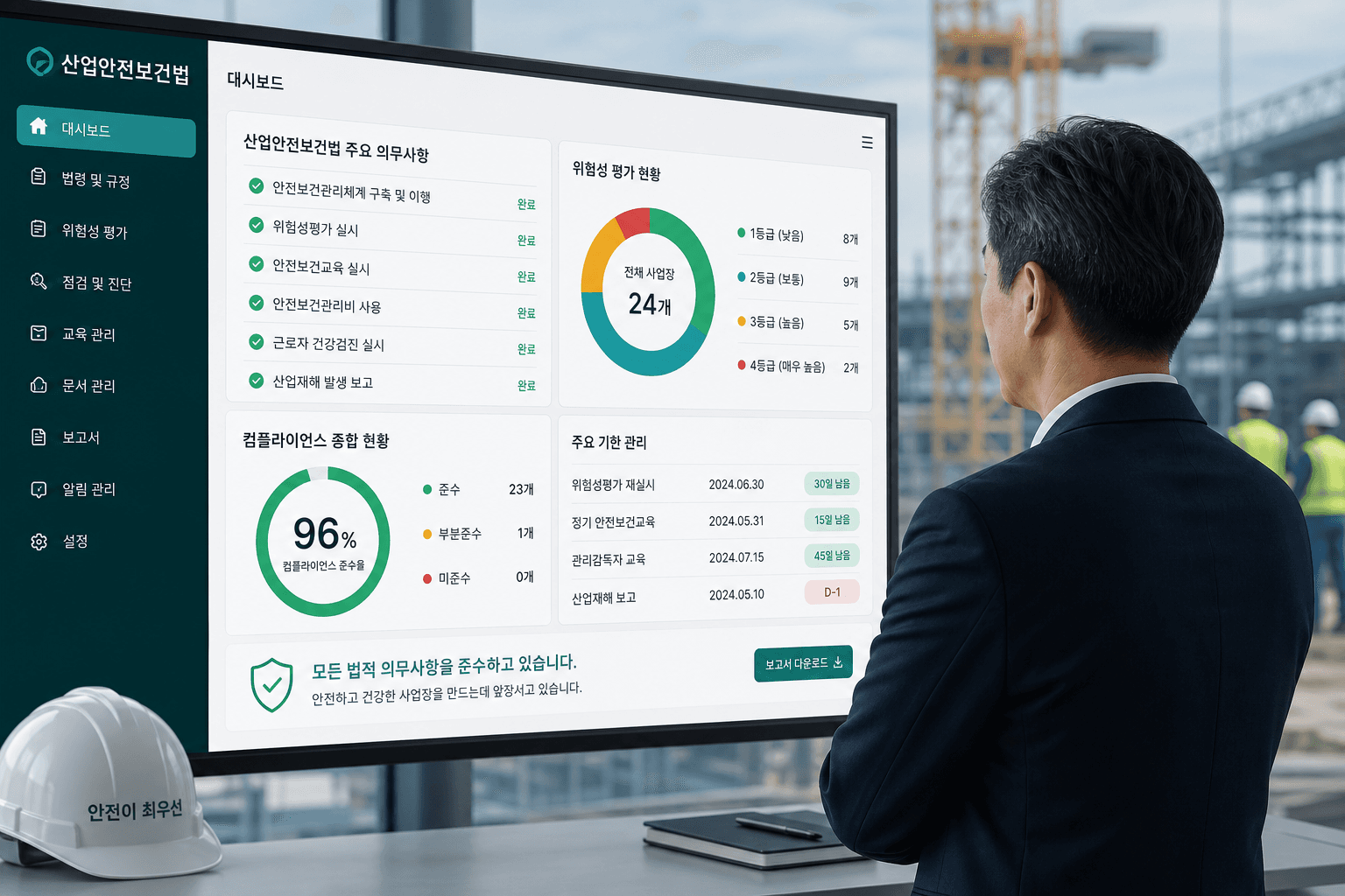산업안전보건법 이행 대시보드 개념